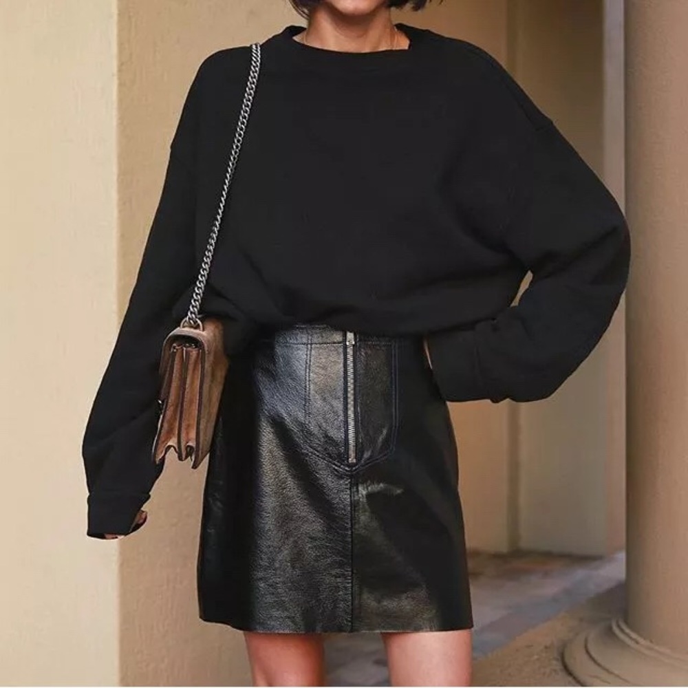 NWOT Sandro Ray leather skirt size 1